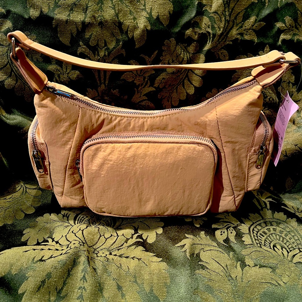 NWT Wild Fable Tan Shoulder Bag with Slouchy Crescent Design